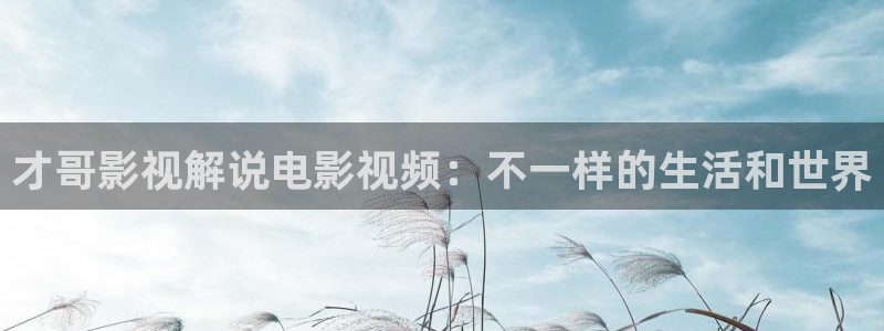 奇优影院最新网址：才哥影视解说电影视频：不一样的生活和世界